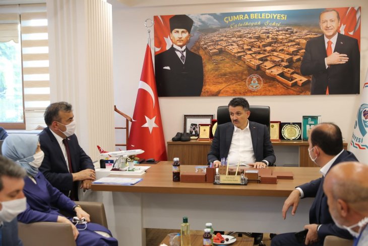 Çumra Belediye Başkanı Oflaz, Bakan Pakdemirli’yi ağırladı