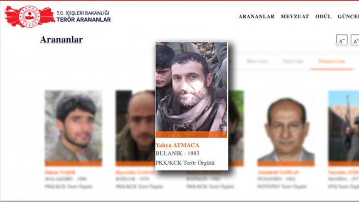 Tunceli'de etkisiz hale getirilen teröristlerden biri turuncu kategoride