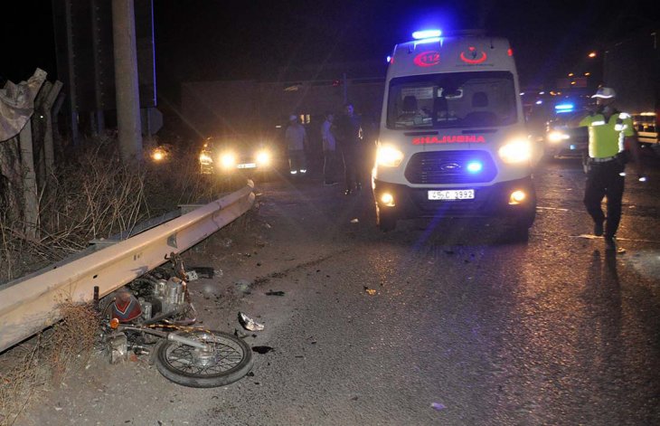 Kazada ayağı kopan motosikletli genç yaşamını yitirdi