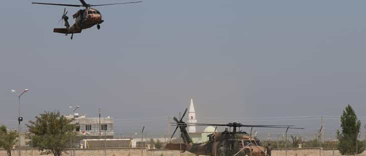 Fırat'ın doğusunda yedinci ortak helikopter uçuşu
