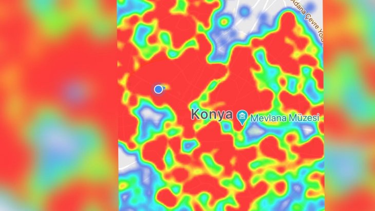 Konya’daki vaka artışı yoğunluk haritasına da yansıdı! Bölge bölge kent merkezinde son durum