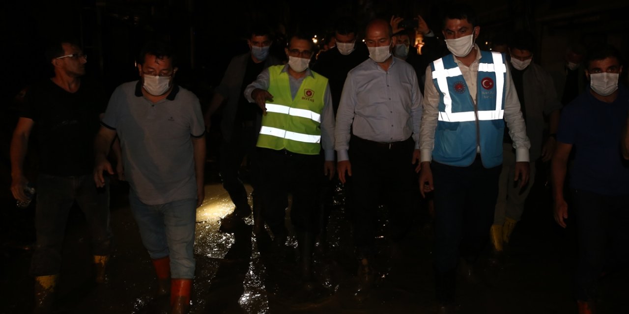 Bakanlar Soylu, Kurum ve Dönmez, Dereli ilçesinde incelemelerde bulundu