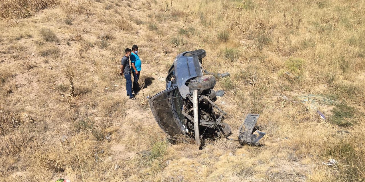 Konya’da otomobil yoldan çıktı: 1 yaralı