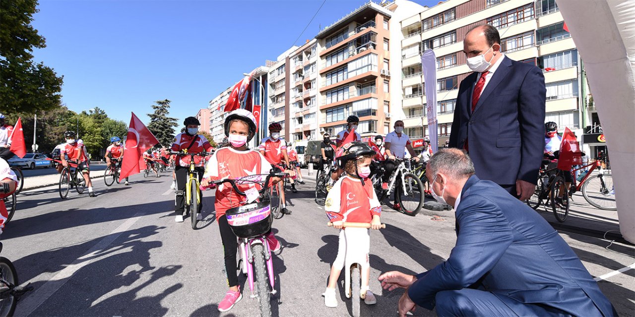 Konya'da 30 Ağustos’ta zafer için pedal çevirdiler