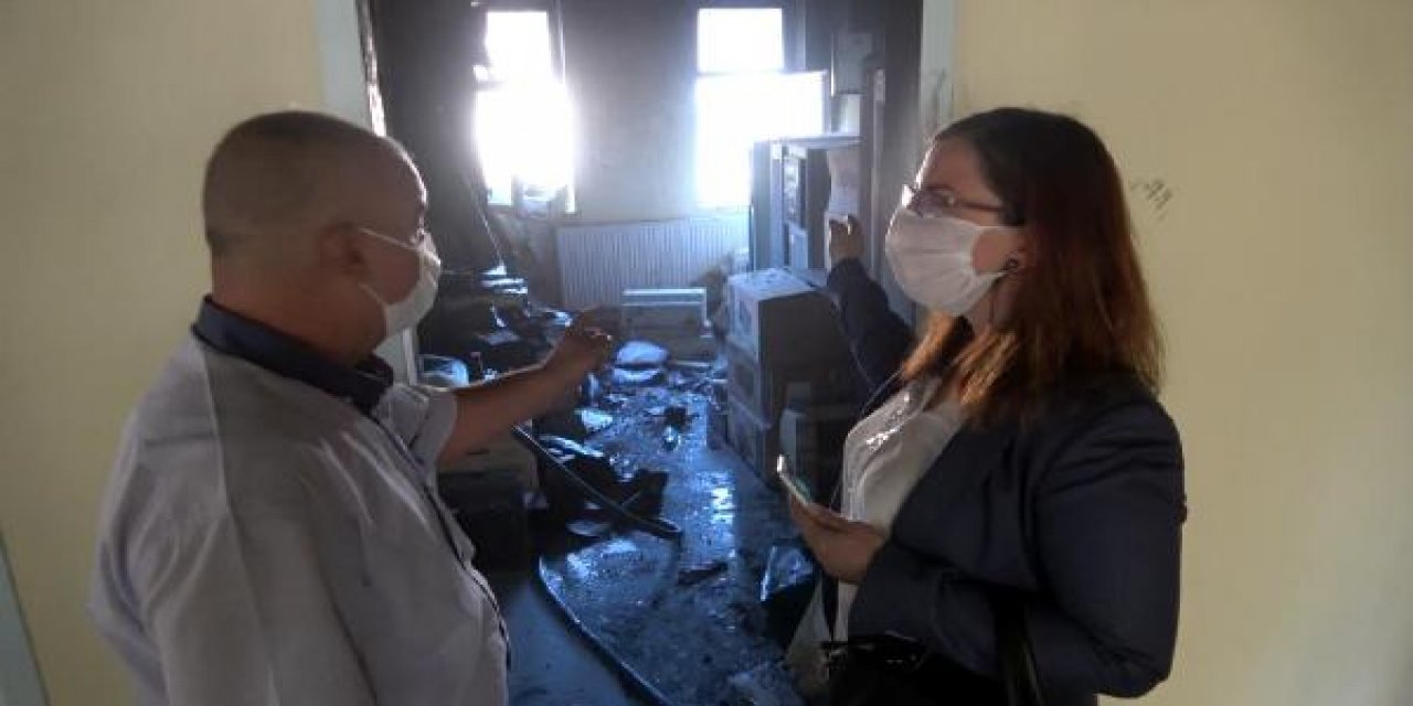 Vergi dairesinde yangın çıktı