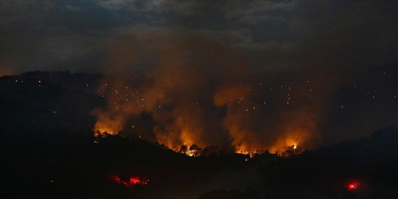 Ankara'nın Nallıhan ilçesindeki yangını söndürme çalışması devam ediyor