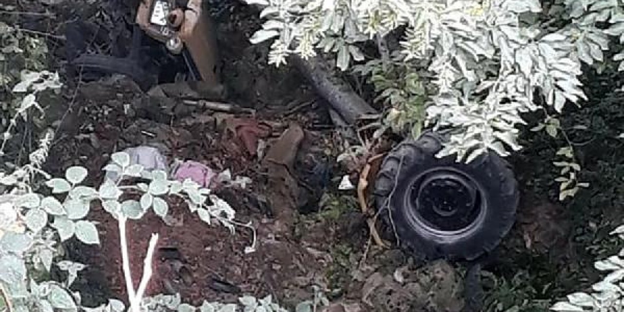 Şarampole yuvarlanan traktördeki anne öldü, oğlu ağır yaralı
