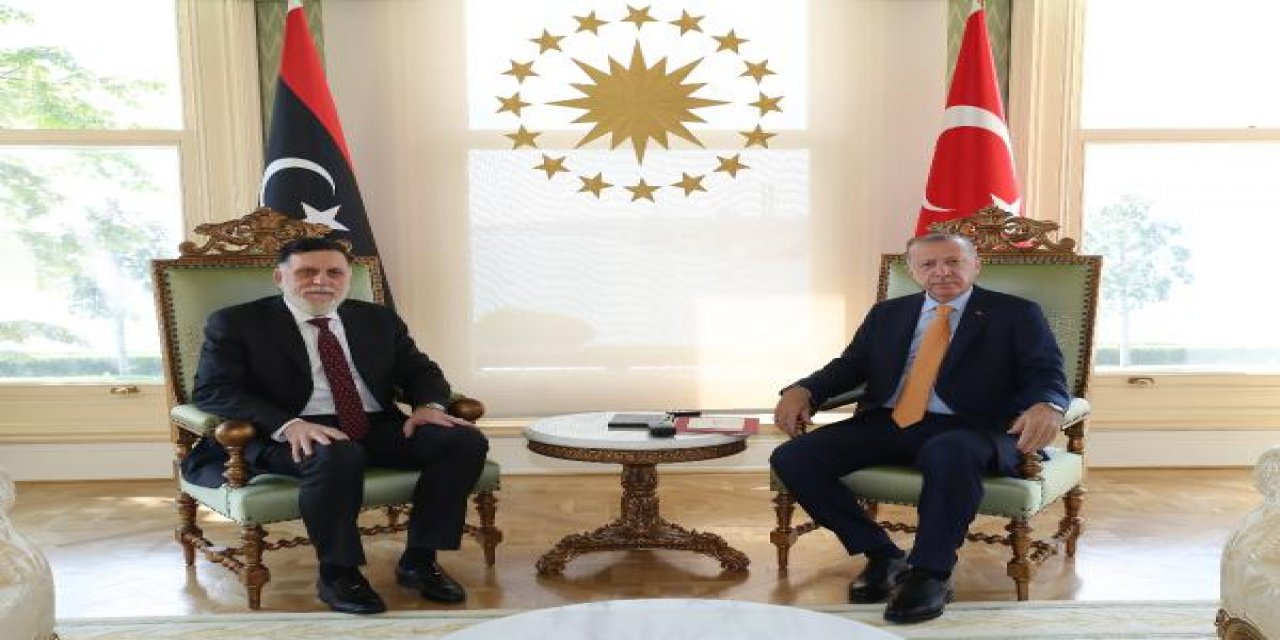 Cumhurbaşkanı Erdoğan Libya Başbakanı Fayiz es-Serrac'ı kabul etti