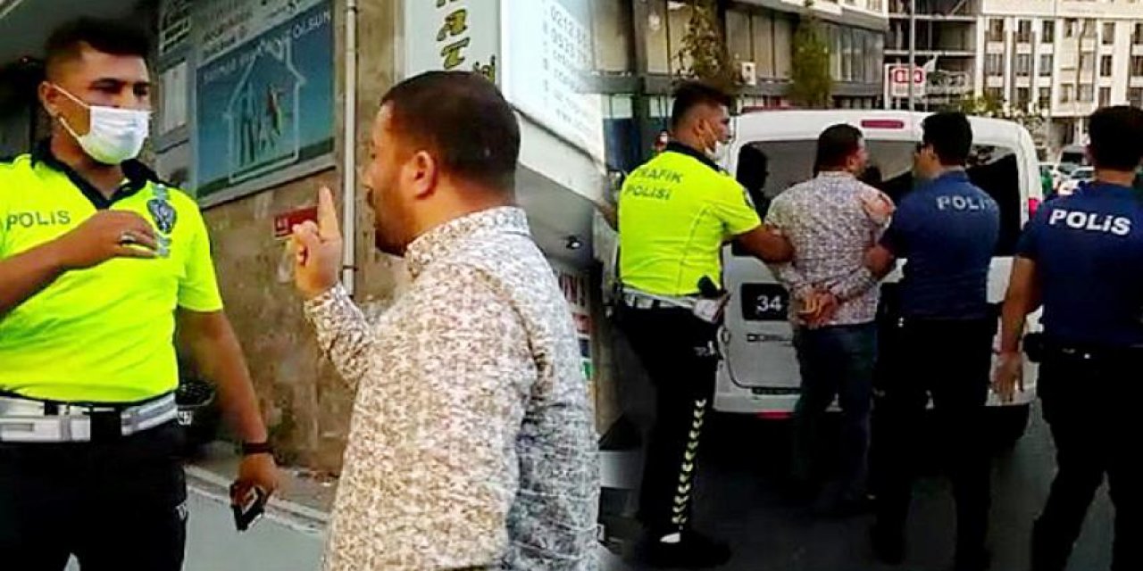 Trafik polisini böyle tehdit etti: En son birinizi öldüreceğim I VİDEO