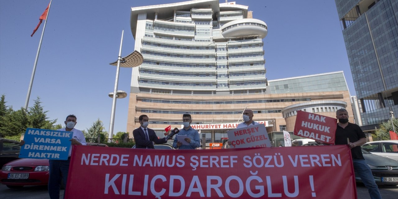 İBB'de işten çıkartılan işçiler CHP Genel Merkezi önünde eylem yaptı
