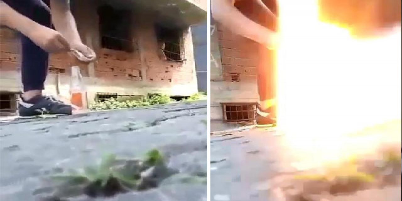 Cam şişeye konulan torpil patlatıldı: 3 çocuk yaralı