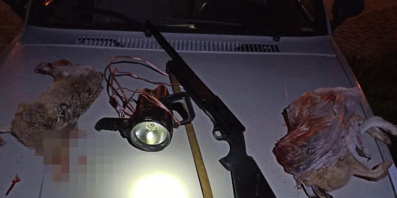 Konya'da far ışığıyla kara avcılığına 11 bin lira ceza