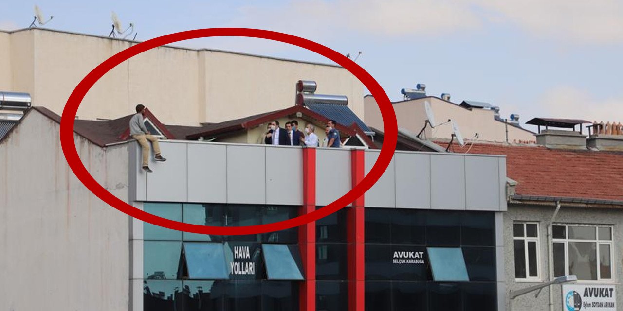Konya'da aynı kişi 32'nci kez intihar girişiminde bulundu! Kaymakam ikna için çatıya çıktı