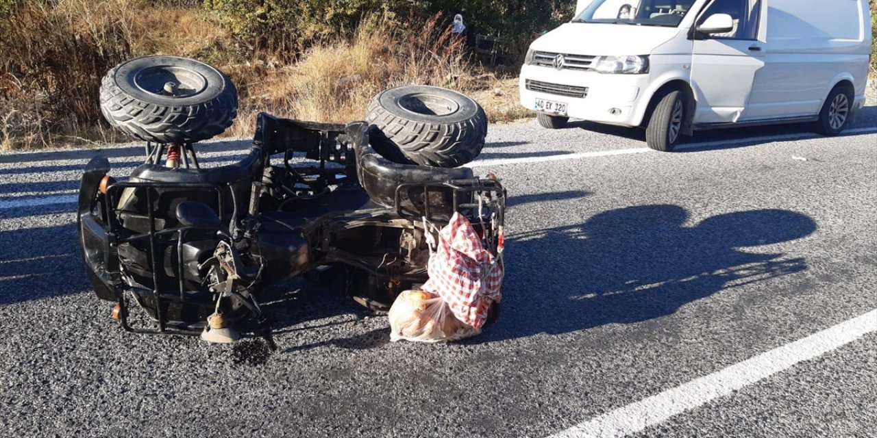 Konya'da kaza yapan ATV sürücüsü ölümden döndü