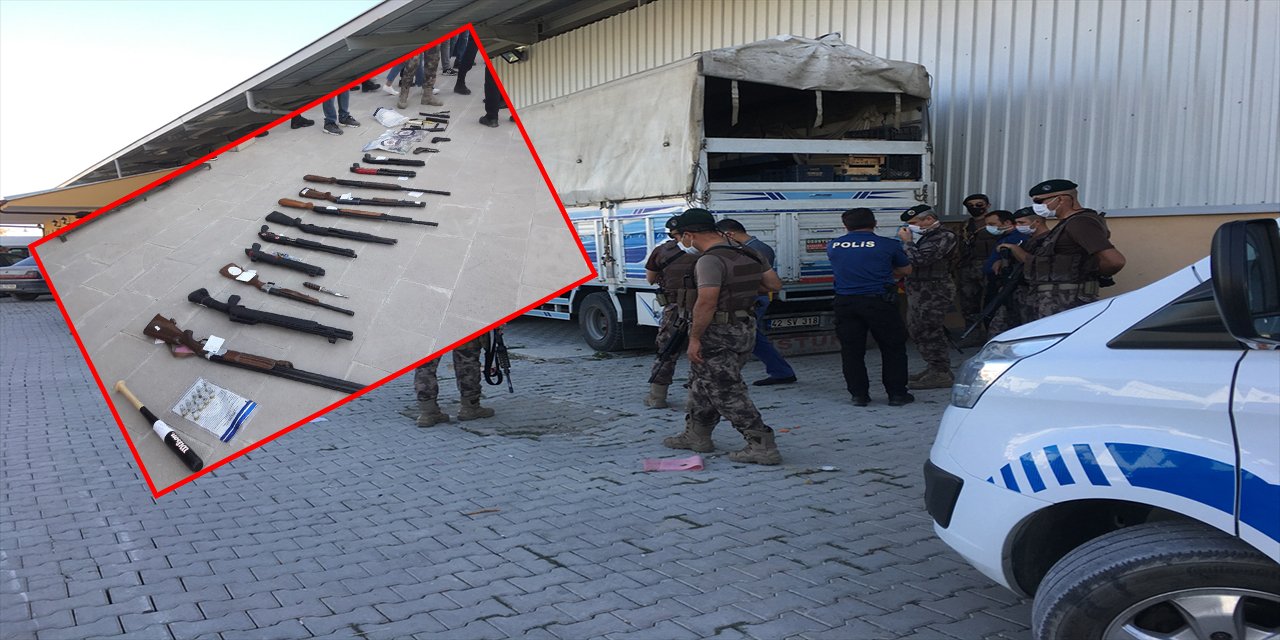 Konya’daki operasyonun ayrıntıları: Cephanelik gibi silahlar husumetli ailelerden çıkmış!