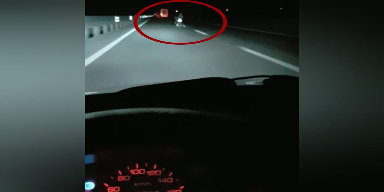 Motosikletin üzerine yatıp saatte 190 km hızla seyretti I VİDEO