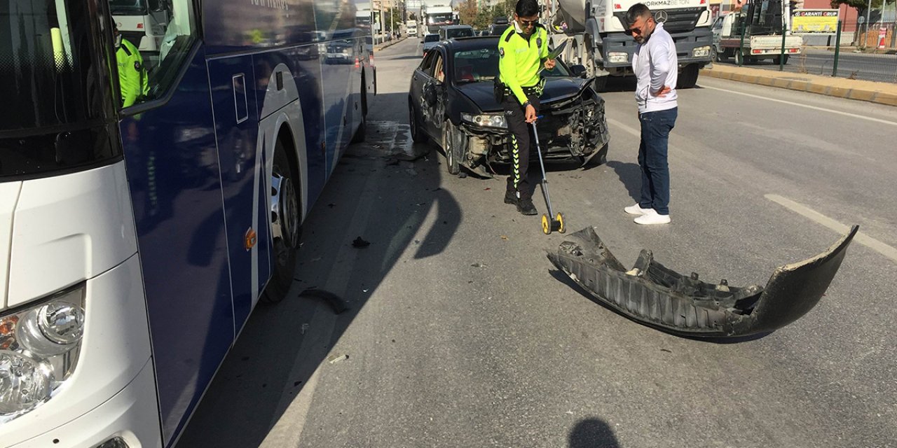 Yolcu otobüsü, TIR, otomobil! Kulu’daki kaza ucuz atlatıldı