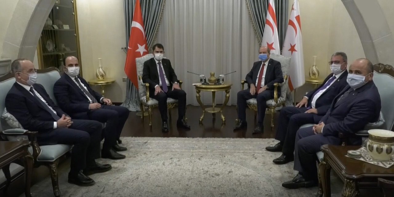 Bakan Kurum ve Başkan Altay, KKTC Cumhurbaşkanı Tatar'ı ziyaret etti
