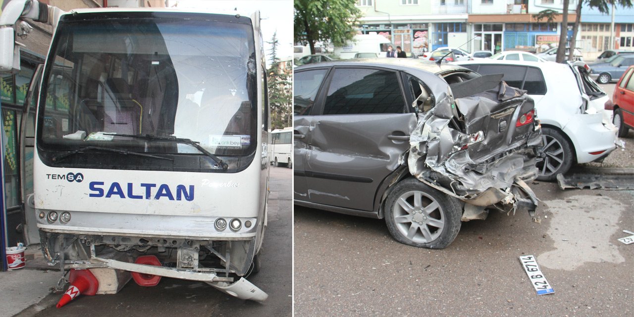 Konya'da 8 araca çarpan servis midibüsünün sürücüsü konuştu: Aracımın freni boşaldı
