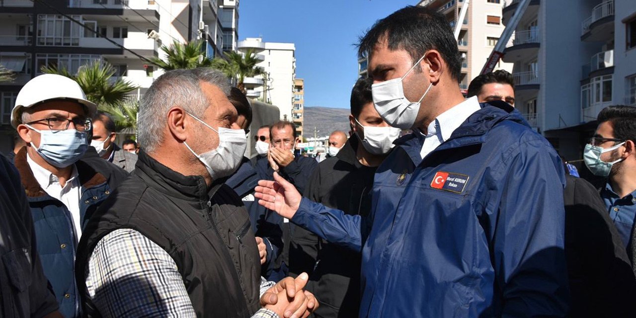 Bakan Kurum, deprem bölgesinde incelemelerde bulundu