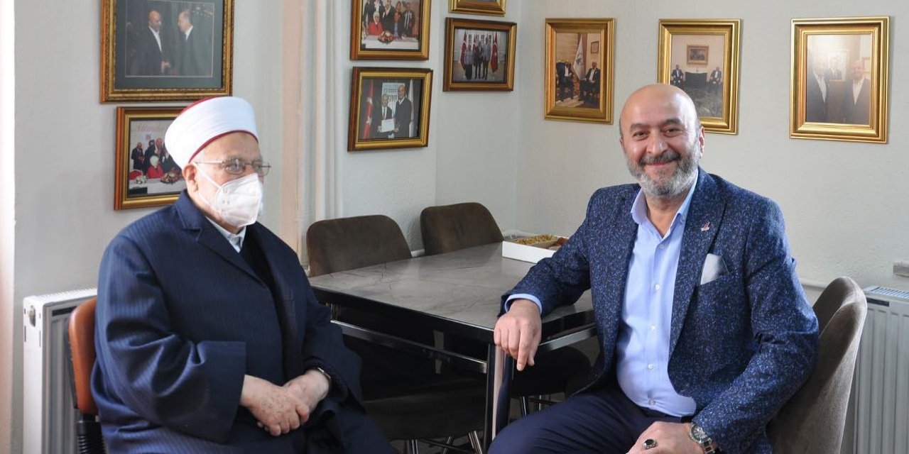Mescid-i Aksa İmam Hatibi Şeyh Sabri Konya'da! Mehir Vakfı Başkanı Mustafa Özdemir'i ziyaret etti