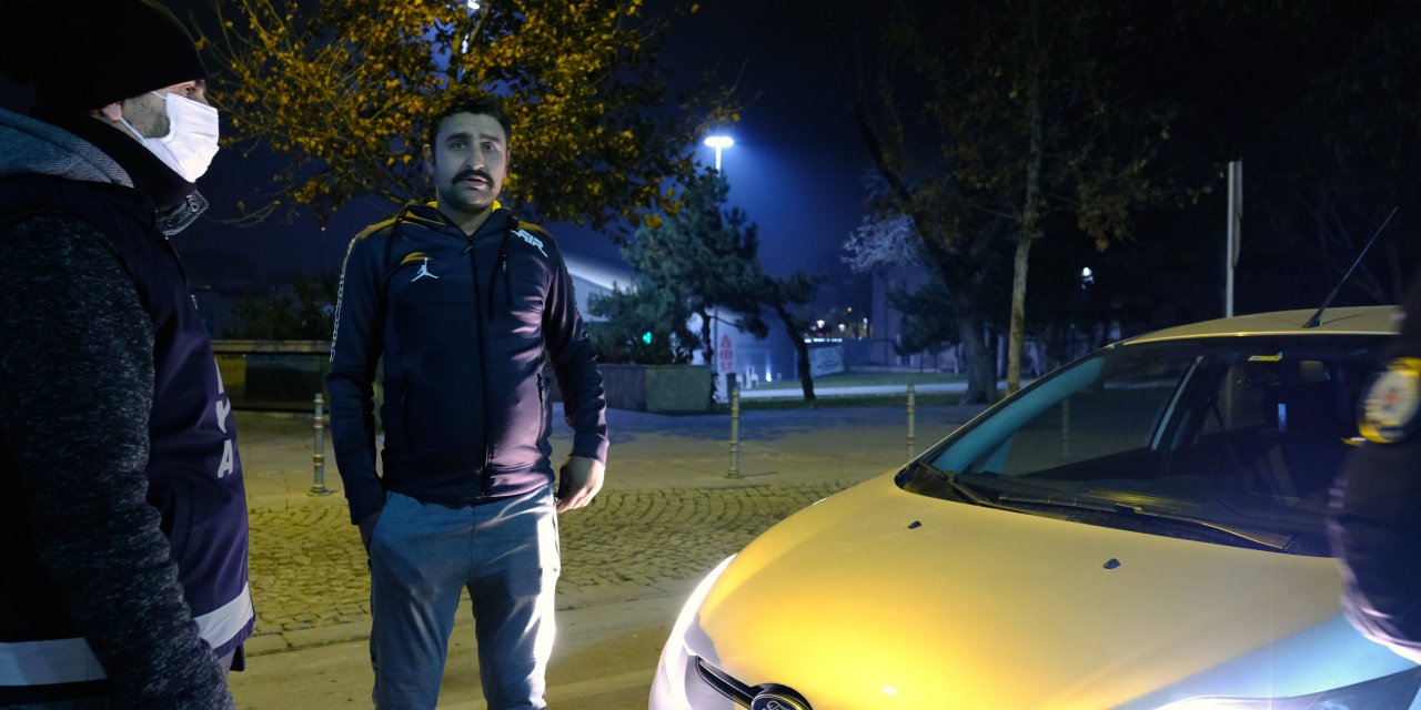 Konya’da kısıtlamada polise yakalanan tamirci: İnşallah arabanız bozulur da benim tamirhaneye gelmezsiniz