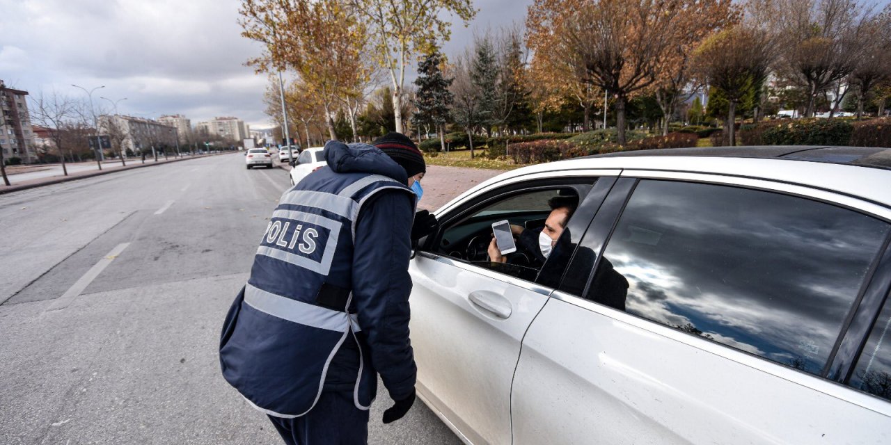 Konya’da sokağa çıkma yasağı denetimi bilançosu belli oldu