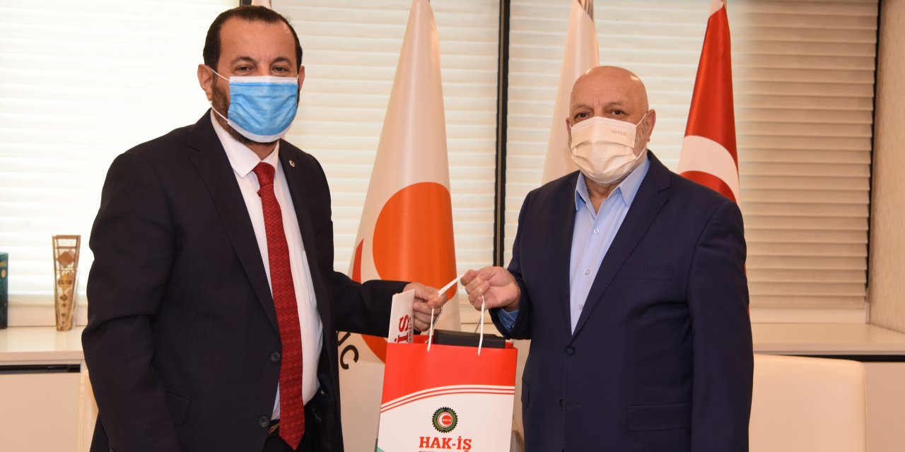 Rektör Akgül'den Hak-İş Başkanı Arslan'a ziyaret