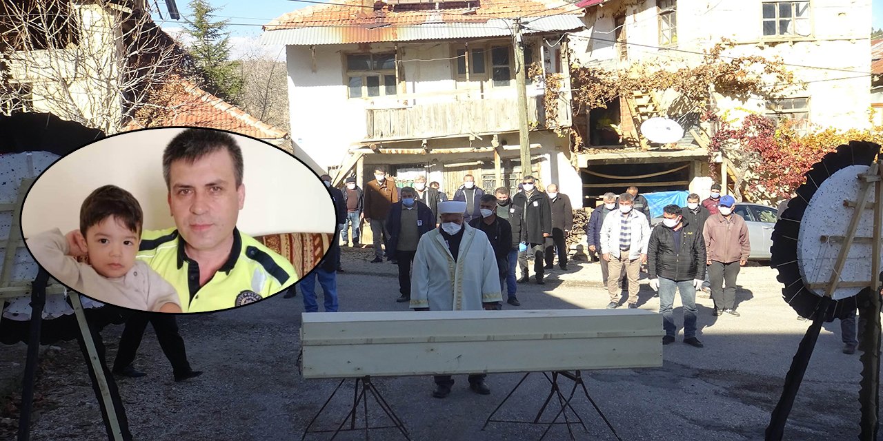 Konya’da koronavirüsten hayatını kaybeden trafik polisi Abdullah Bağçevli toprağa verildi