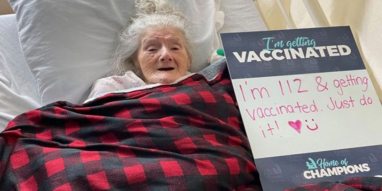 Kovid-19 aşısını yaptıran en yaşlı kişi oldu