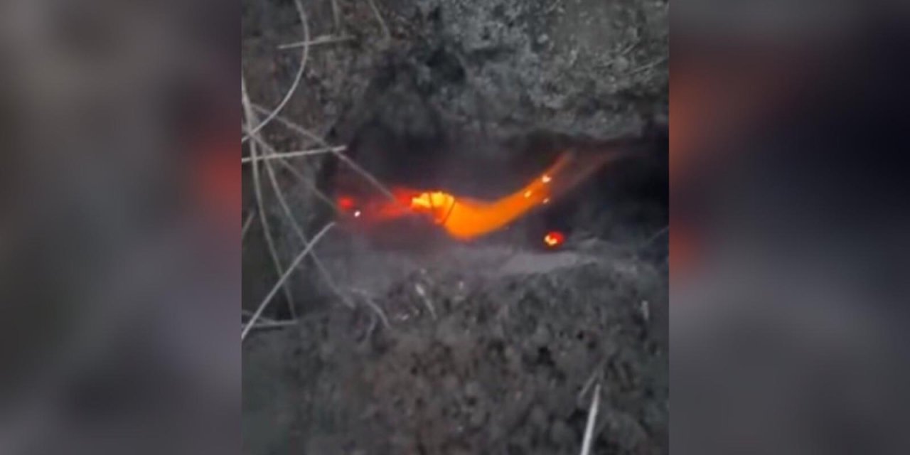 Konya’da şaşırtan görüntü! Toprağın altı alev alev yanıyor