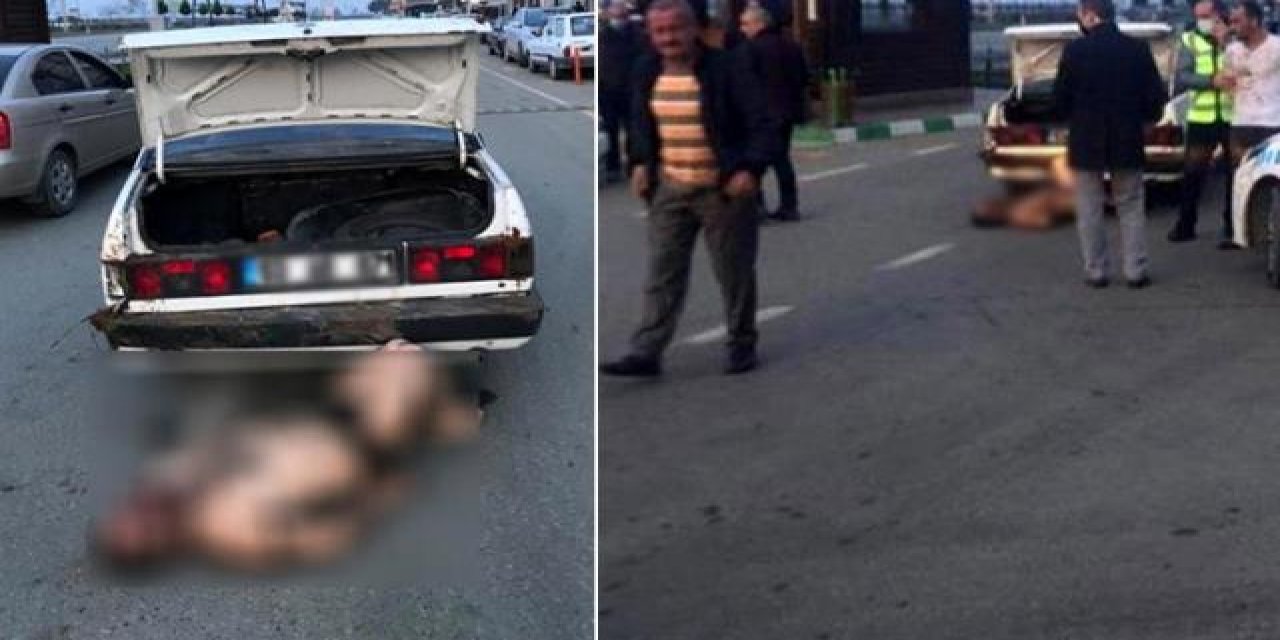 Dövüp soydukları adamı otomobilin bagajından atarken karşılarında polisi buldular