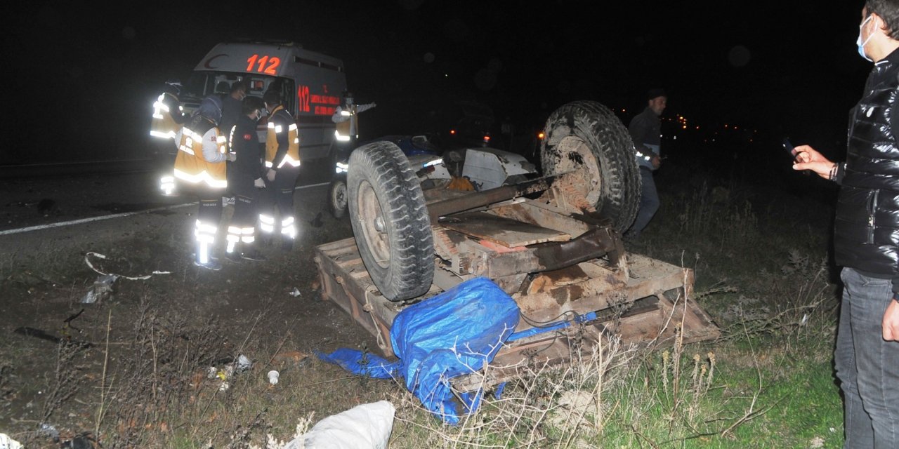 Otomobille çarpışan traktörün sürücüsü hayatını kaybetti
