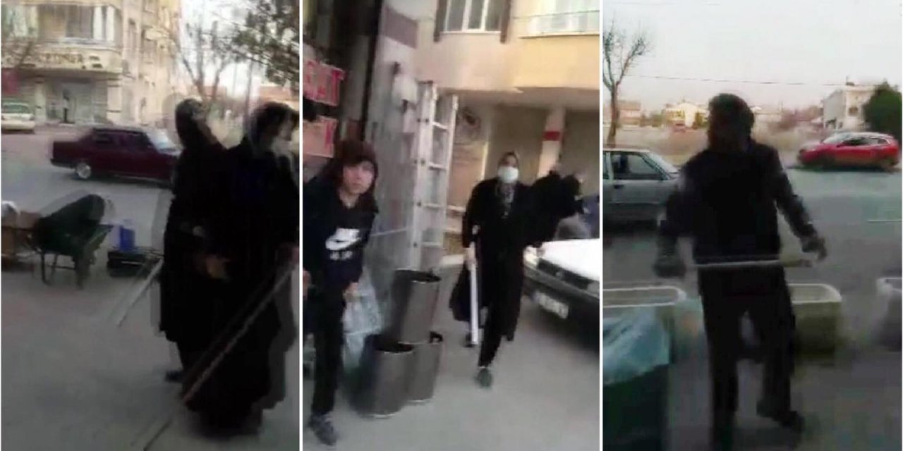 Konya’da komşuların ortak kullanım alanı kavgası kamerada: 6 yaralı