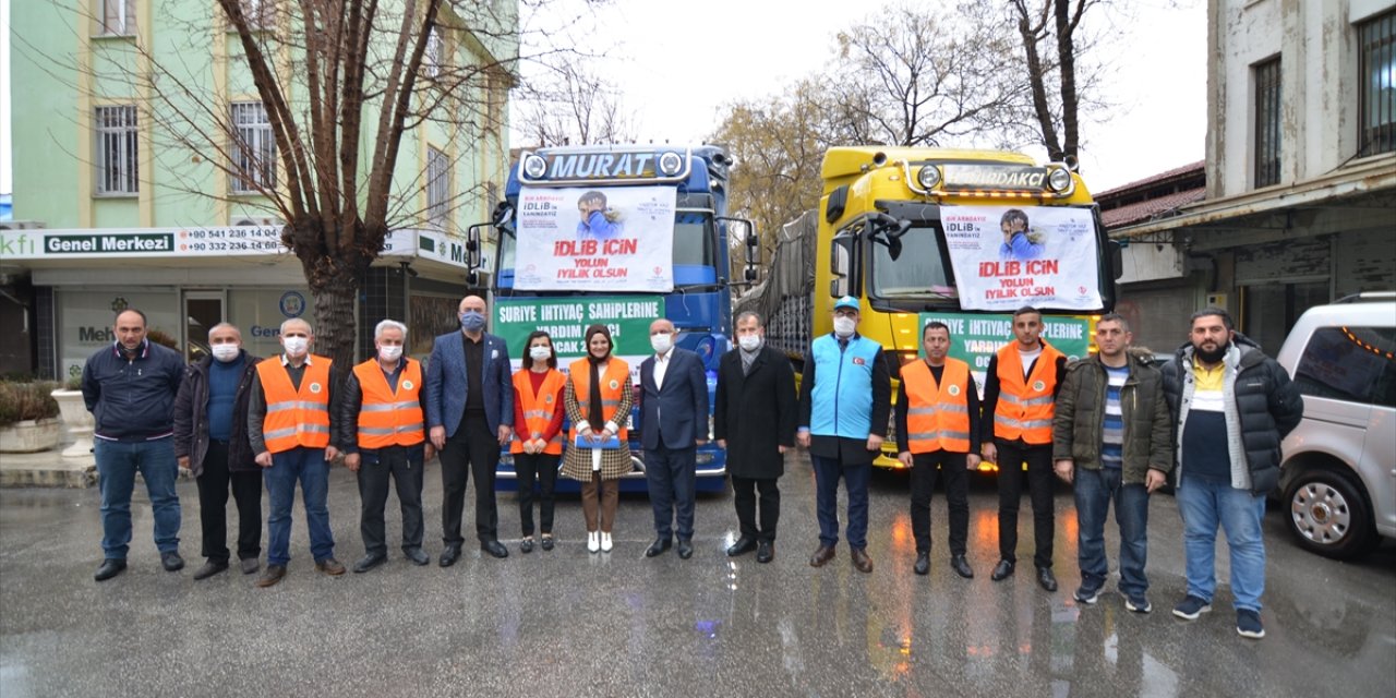 Mehir Vakfı Konya'dan Suriye’ye 2 tır yardım gönderdi