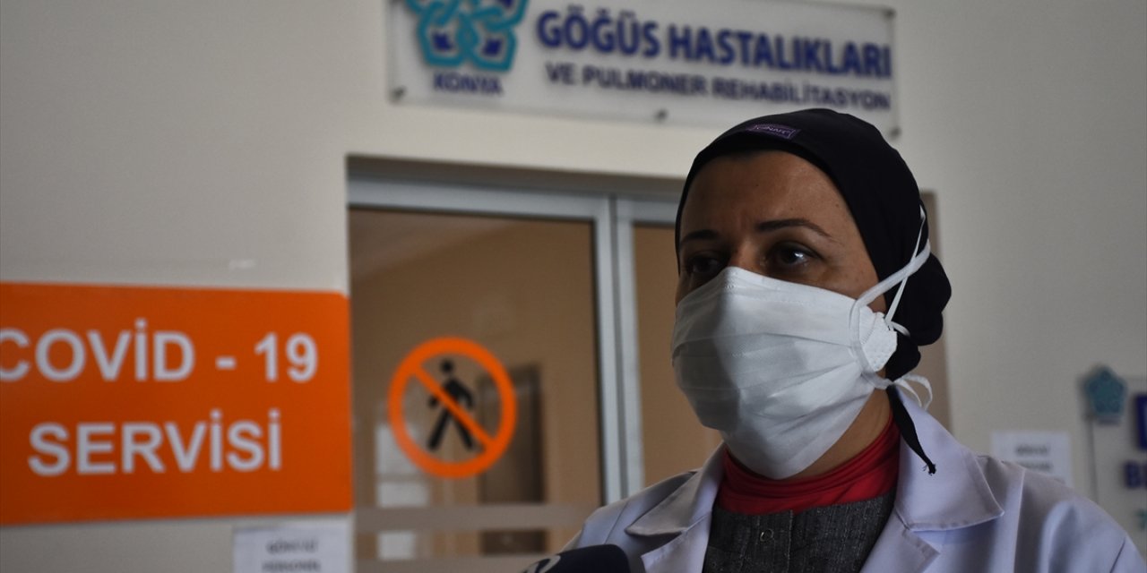 Konya'da Kovid-19 ile ön safta mücadele eden doktor anlattı: "Hastalarımızın nefes alamaması bizi çok etkiliyor"