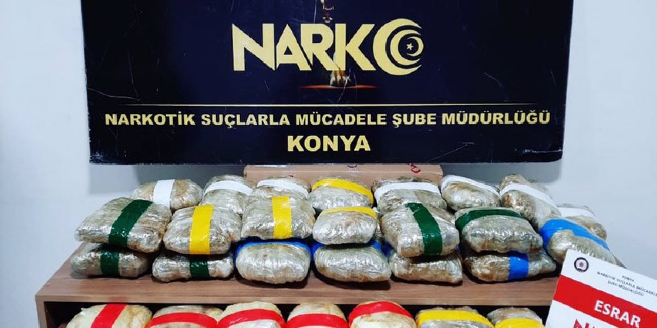 Konya’da zehir tacirlerine ağır darbe! 30 kilo uyuşturucu ele geçirildi