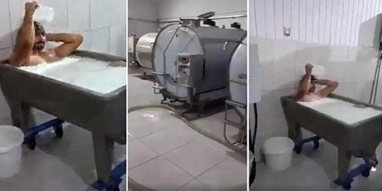 Konya'da süt kazanında banyo görüntüleri iki kafadara pahalıya patlayacak! İstenen ceza belli oldu