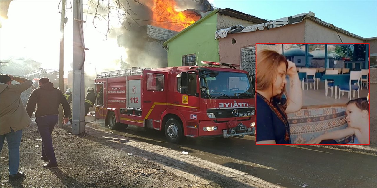Konya’daki yangın faciasından yeni detaylar! Ölen anne, kapı kırılınca alevler içinde kalmış