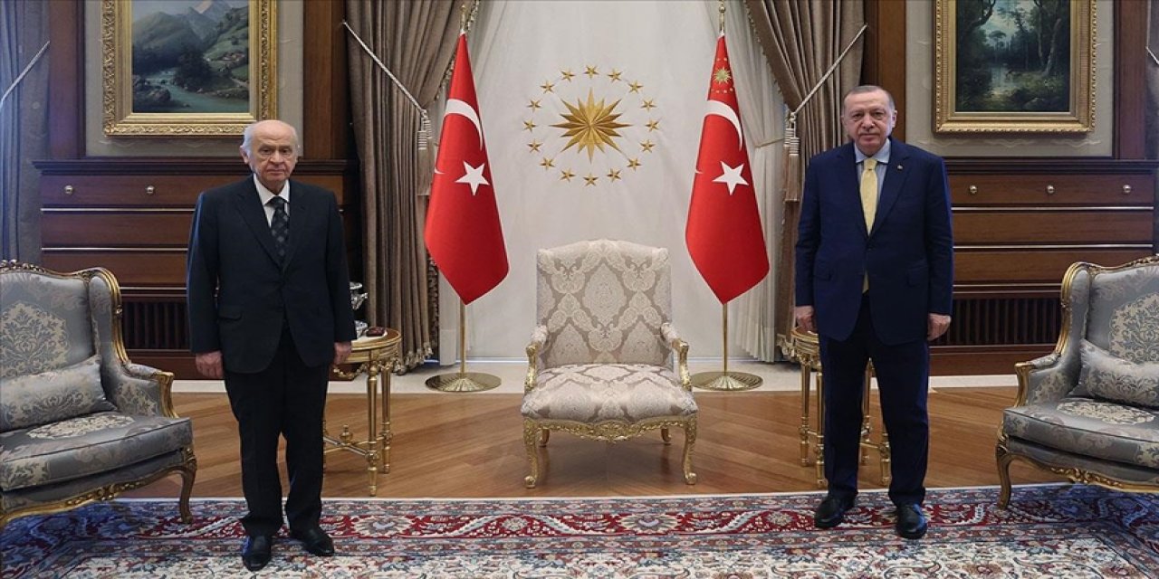 Cumhurbaşkanı Erdoğan MHP Genel Başkanı Bahçeli ile 1 saat görüştü