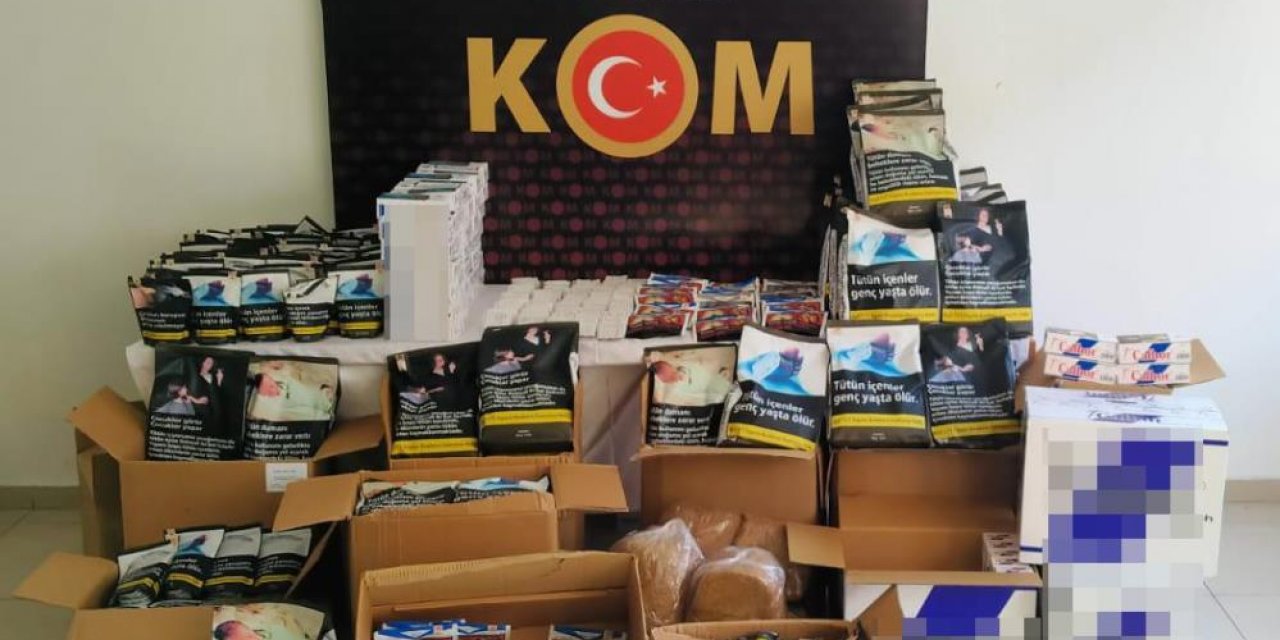 Konya polisi yarım ton kaçak tütün ele geçirdi: 4 gözaltı var