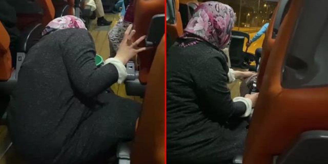 Tepki çeken görüntü! Çocuğu istifra eden engelli kadına yolcu otobüsünde temizlik yaptırdılar