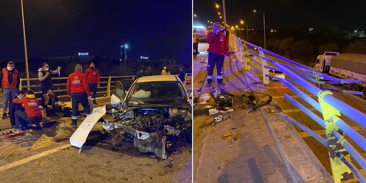 Konya’da dün yaşanan kazada yaralılara ilk müdahaleyi yoldan geçen UMKE ekibi yapmış