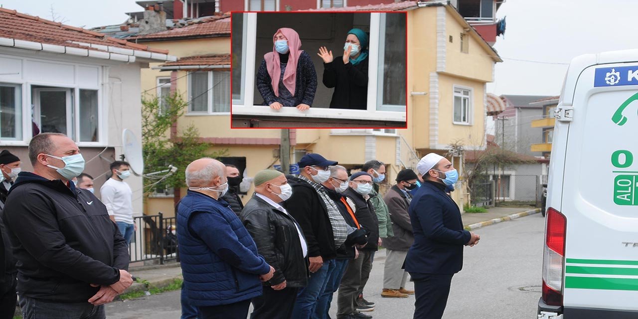 En acı veda! 4 saat arayla koronadan ölen anne ve babaya pencereden gözü yaşlı uğurlama