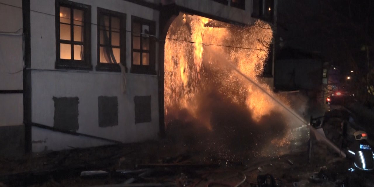 120 yıllık tarihi bina yangında çöktü, çok sayıda kedi yanarak telef oldu