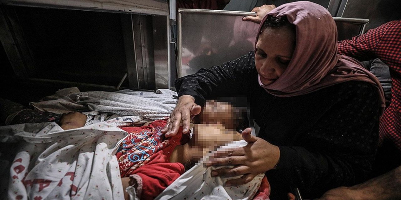 Katil İsrail'in saldırılarında 10'u çocuk 28 Filistinli şehit edildi