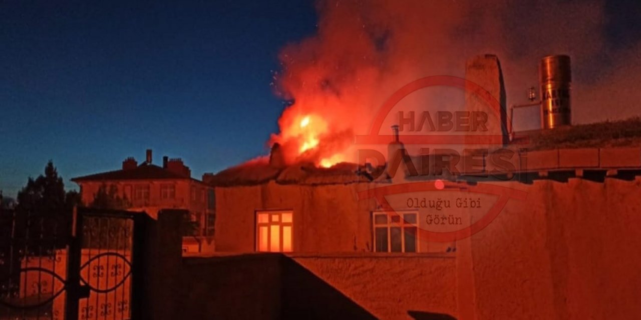 Konya’da korkutan yangın! Müstakil ev kül oldu