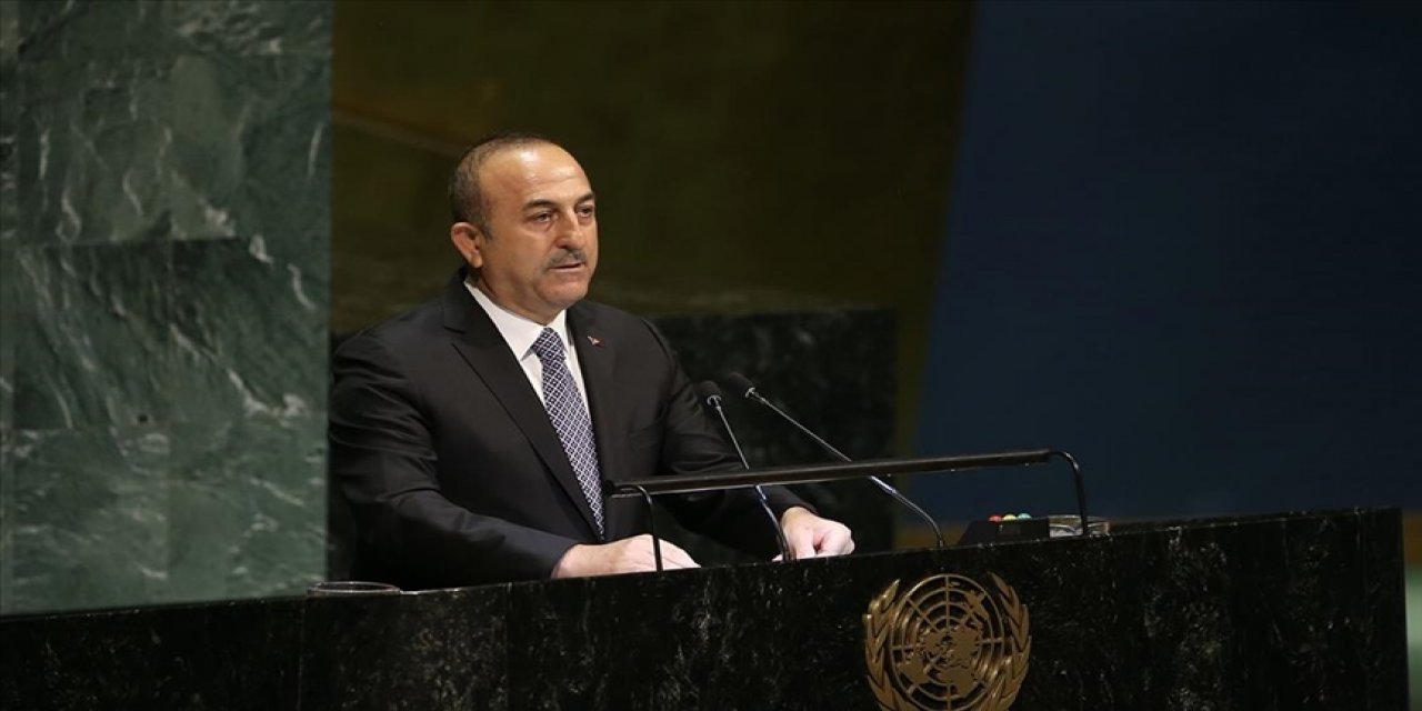 Bakan Çavuşoğlu BM Genel Kurulu'nda konuştu: 'Haksızlık karşısında susan dilsiz şeytandır'