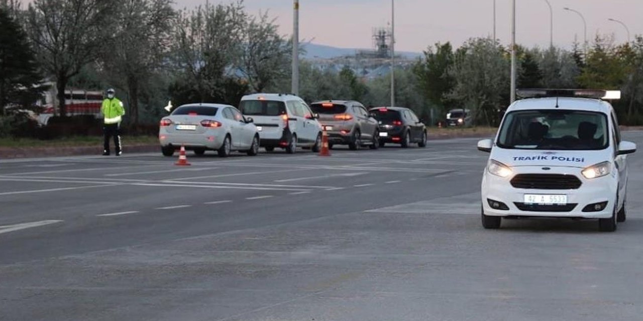 Konya'da 4 günde 1.129 sürücüye trafik cezası