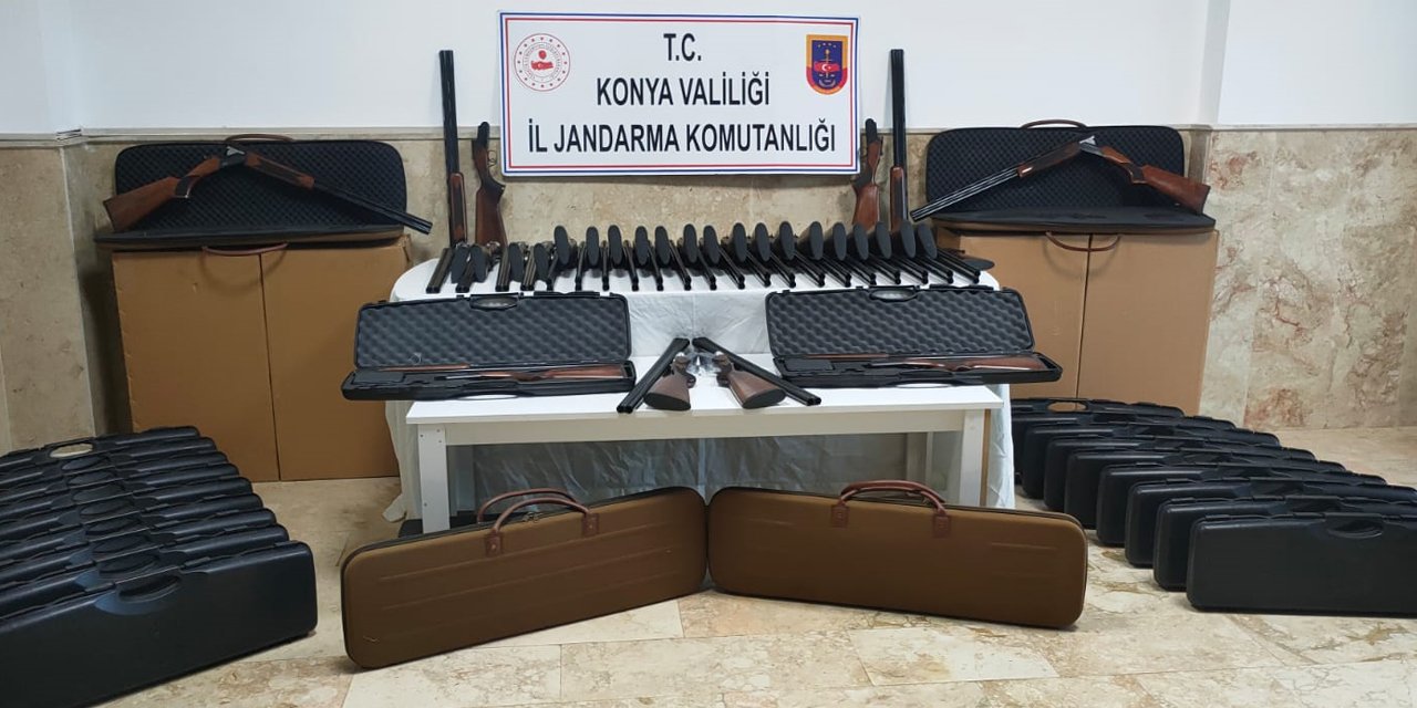 Konya'daki kaçak silah operasyonunda onlarca tüfekle yakalanan şüpheli serbest bırakıldı